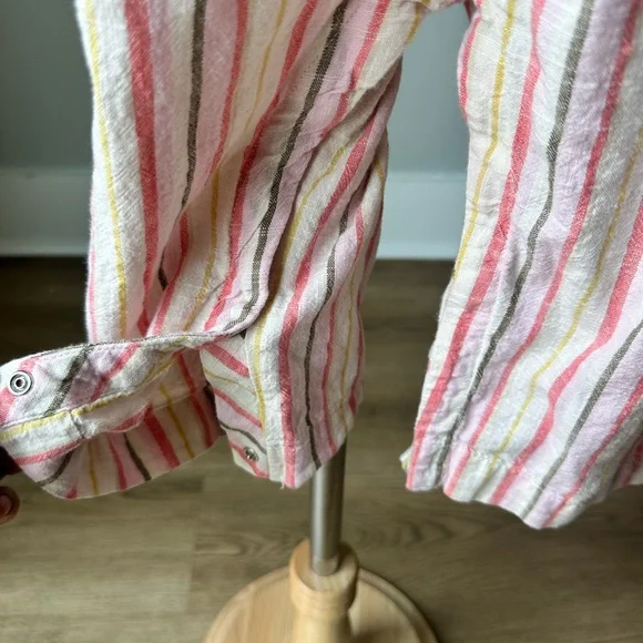 Old Navy Pink and White Striped Jumpsuit size 2T - Picture 8 of 12